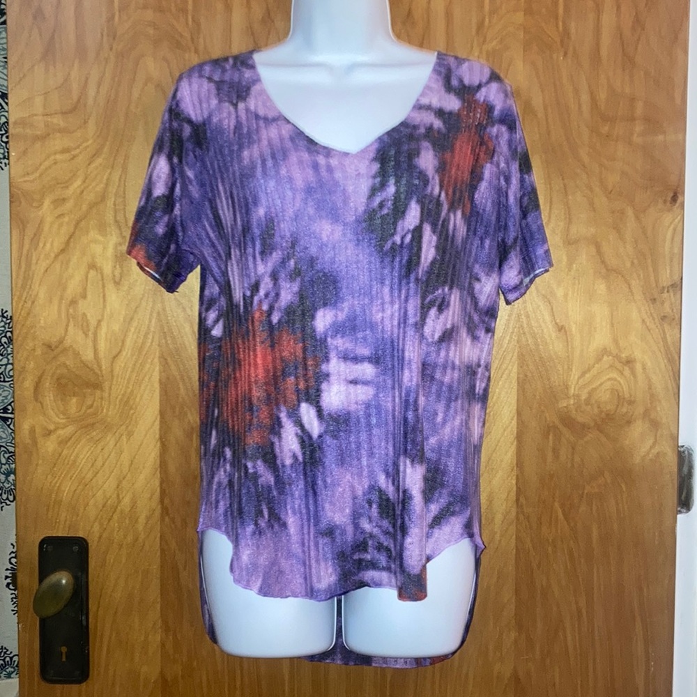 Nally & Millie Purple and Red T-Shirt Top Size Medium NWT